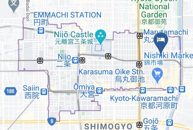 Kyoto City Nakagyo Ward - Hotel Resol Trinity Kyoto Oike Fuyacho Maps