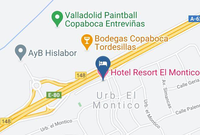 Valladolid - Hotel Resort El Montico Maps