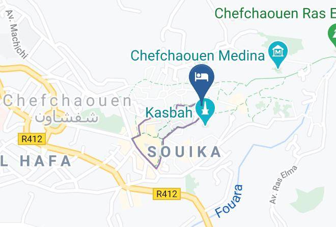 Chefchaouen - Hotel Restaurant Al Kassba Maps