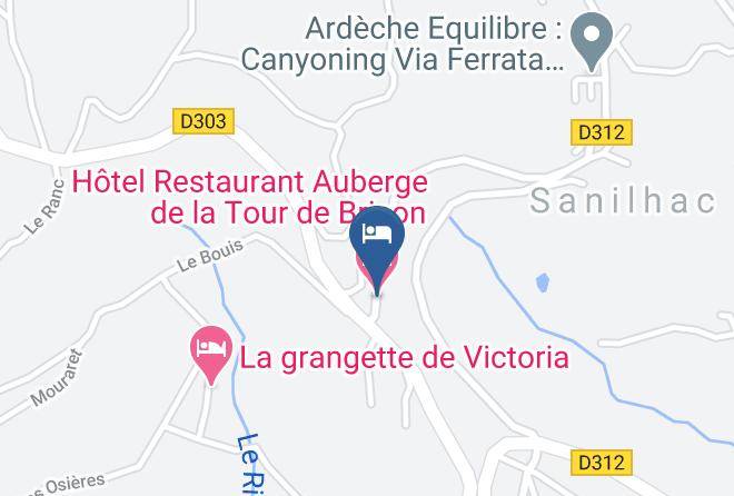 Ardeche - Hotel Restaurant Auberge De La Tour De Brison Maps