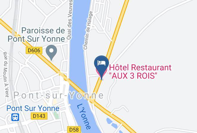 Yonne - Hotel Restaurant Aux 3 Rois Maps
