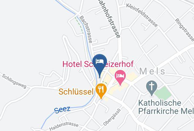 Sargans - Hotel Restaurant Bar Schafli Mels Maps