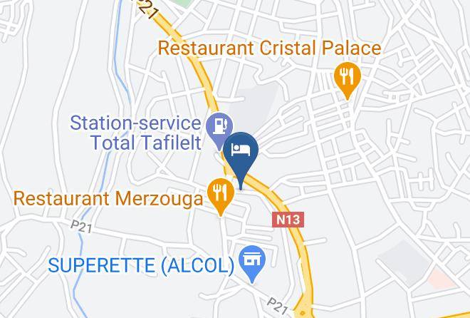 Meknes Tafilalet - Hotel Restaurant Bougafer Maps