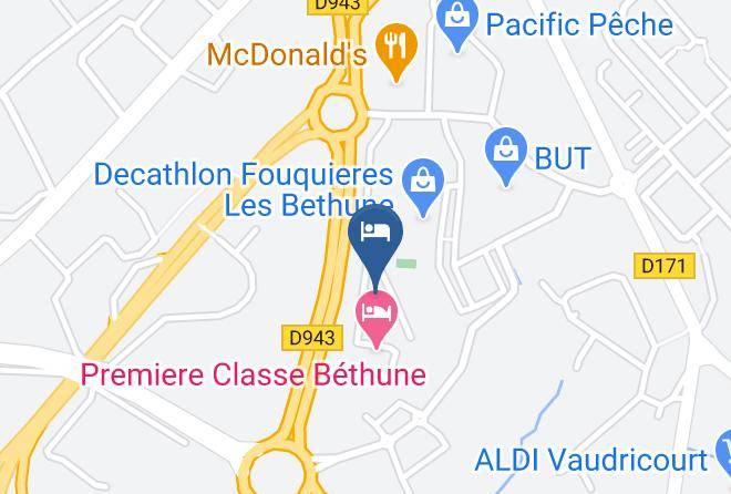 Pas De Calais - Hotel Restaurant Campanile Bethune Maps