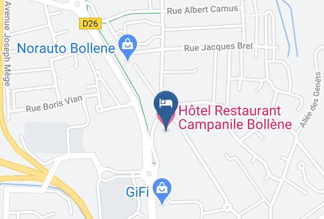 Vaucluse - Hotel Restaurant Campanile Bollene Maps