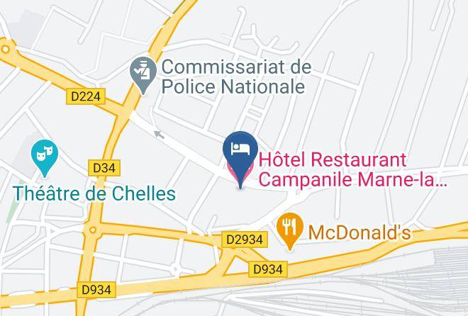 Seine Et Marne - Hotel Restaurant Campanile Chelles Maps