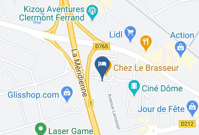 Hotel Restaurant Campanile Clermont Ferrand Sud Aubiere Map