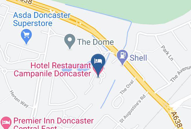 Hotel Restaurant Campanile Doncaster Map