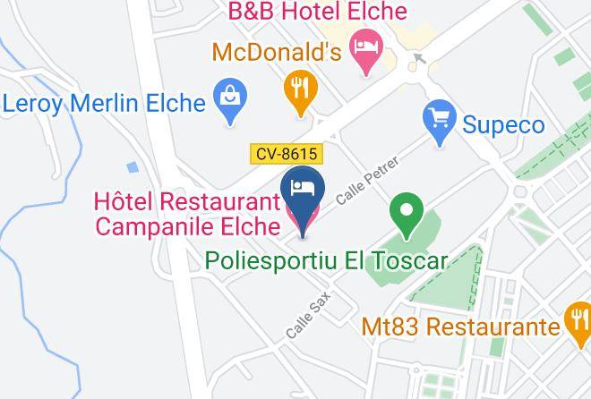 Alicante - Hotel Restaurant Campanile Elche Maps