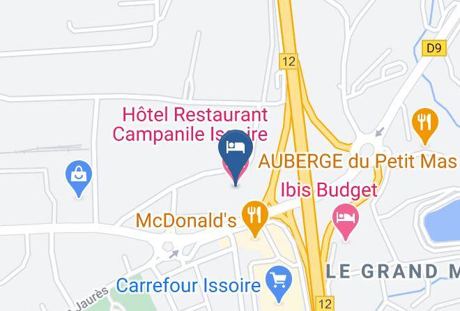 Puy De Dome - Hotel Restaurant Campanile Issoire Maps