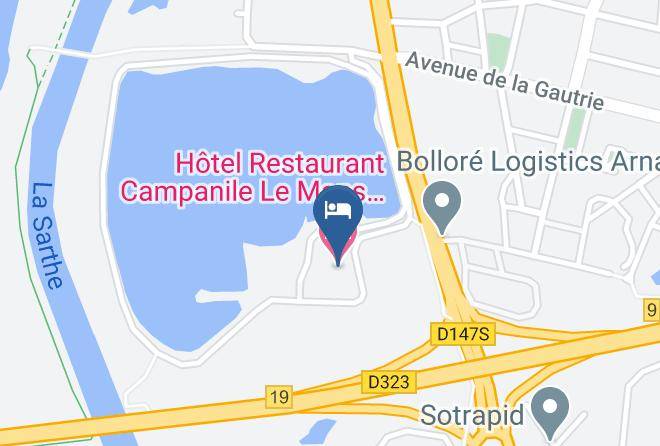 Sarthe - Hotel Restaurant Campanile Le Mans Sud Arnage Maps