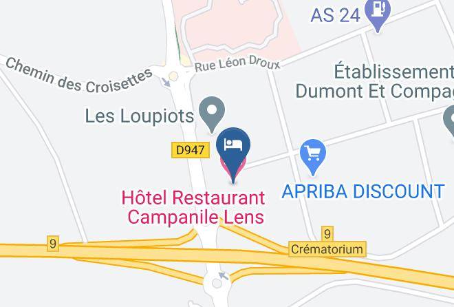 Pas De Calais - Hotel Restaurant Campanile Lens Maps