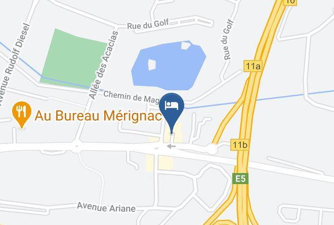 Gironde - Hotel Restaurant Campanile Merignac Maps