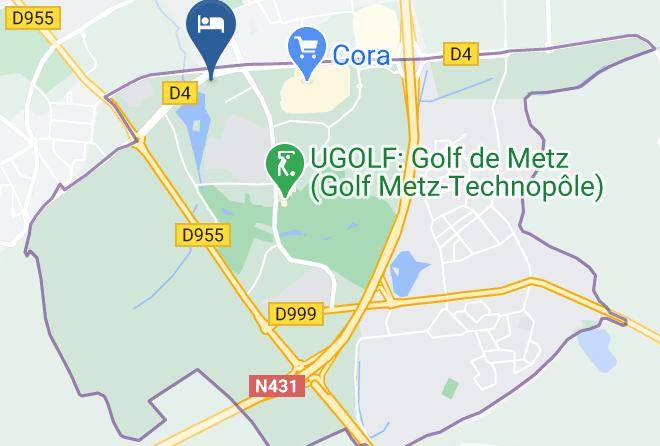 Moselle - Hotel Restaurant Campanile Metz Est Technopole Maps
