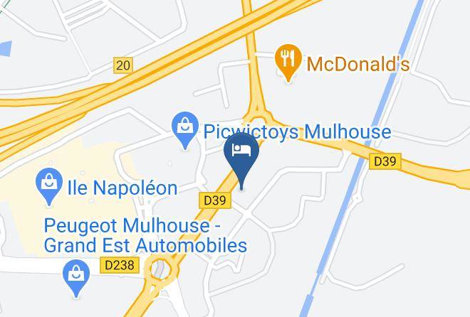 Haut Rhin - Hotel Campanile Mulhouse Nord Illzach Ile Napoleon Maps