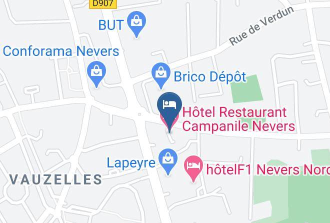 Nievre - Hotel Restaurant Campanile Nevers Maps