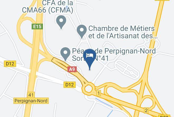 Pyrenees Orientales - Hotel Restaurant Campanile Perpignan Nord Maps
