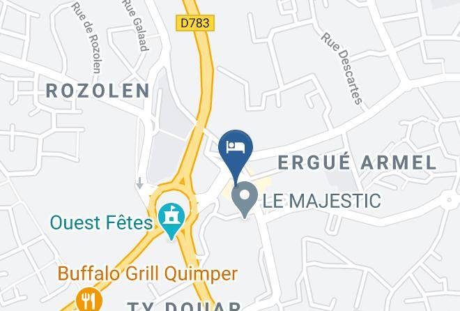 Finistere - Hotel Restaurant Campanile Quimper Maps