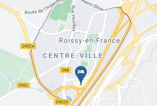 Val D Oise - Hotel Restaurant Campanile Roissy Maps