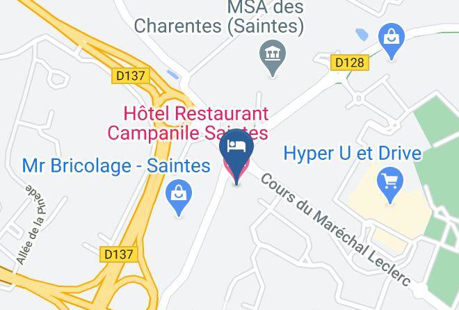 Charente Maritime - Hotel Restaurant Campanile Saintes Maps