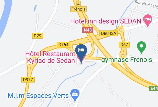 Hotel Restaurant Kyriad De Sedan Carta Geografica - Grand Est - Ardennes