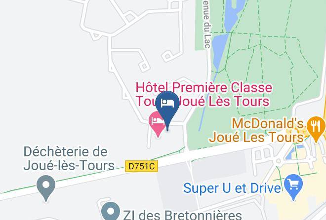 Indre Et Loire - Hotel Restaurant Campanile Tours Joue Les Tours Maps
