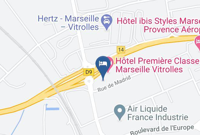 Bouches Du Rhone - Hotel Restaurant Campanile Vitrolles Anjoly Maps