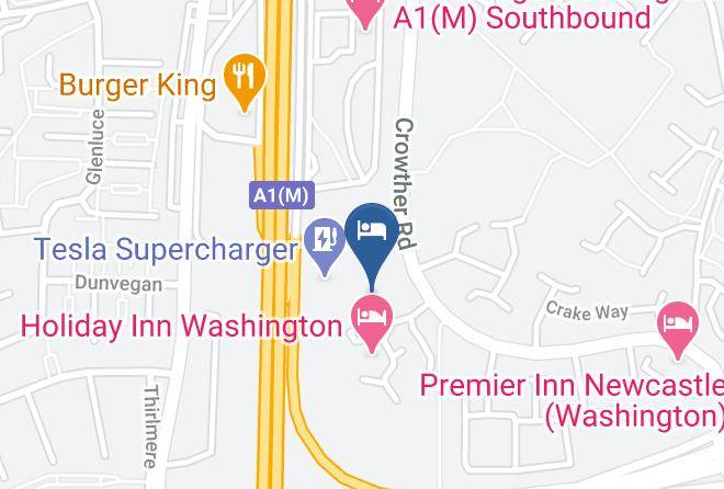 Hotel Restaurant Campanile Washington Newcastle Upon Tyne Map