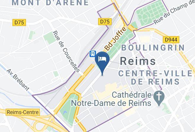 Hotel Restaurant Continental Reims Map