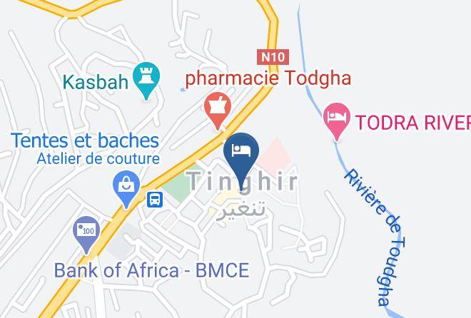 Tinghir - Hotel Restaurant Dar Almadina Maps
