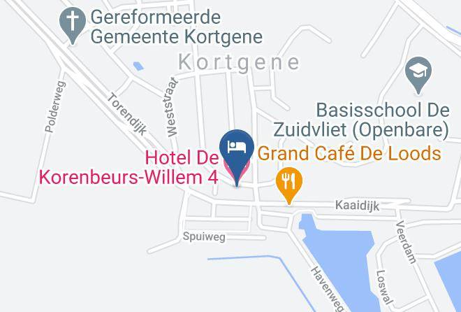 Noord Beveland - Hotel De Korenbeurs Willem 4 Maps