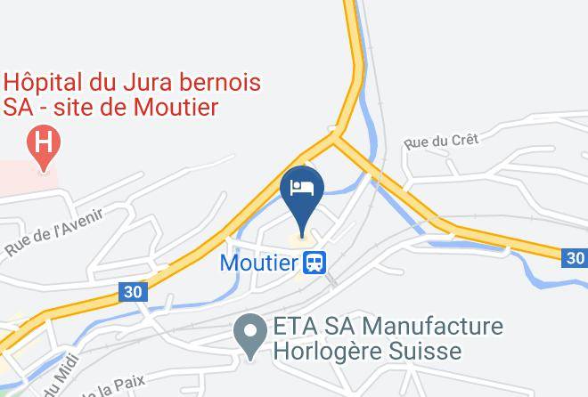 Bernese Jura - Hotel Restaurant De La Gare Moutier Maps