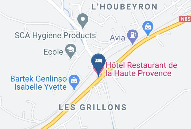 Alpes De Haute Provence - Hotel Restaurant De La Haute Provence Maps