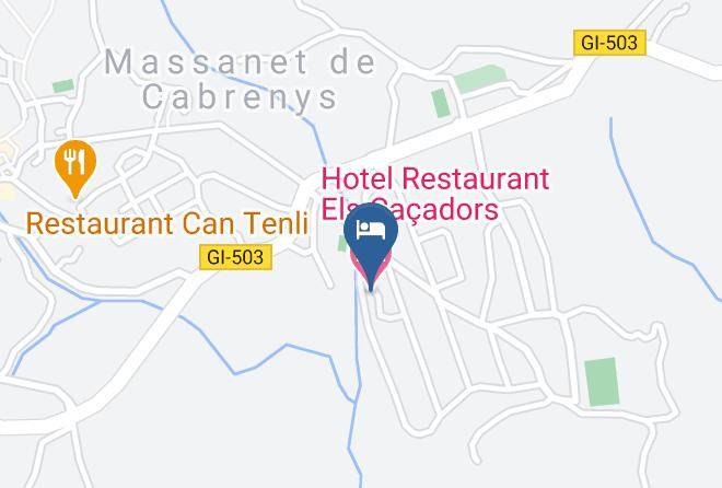 Hotel Restaurant Els Cacadors Map