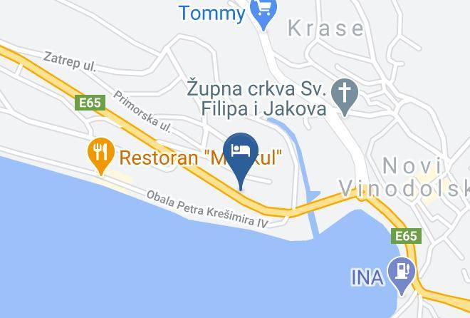 Novi Vinodolski - Hotel & Restaurant Ema Maps