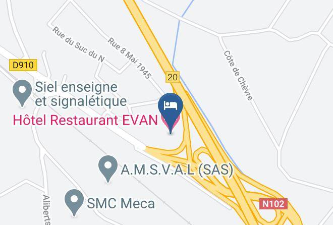 Haute Loire - Hotel Restaurant Evan Maps