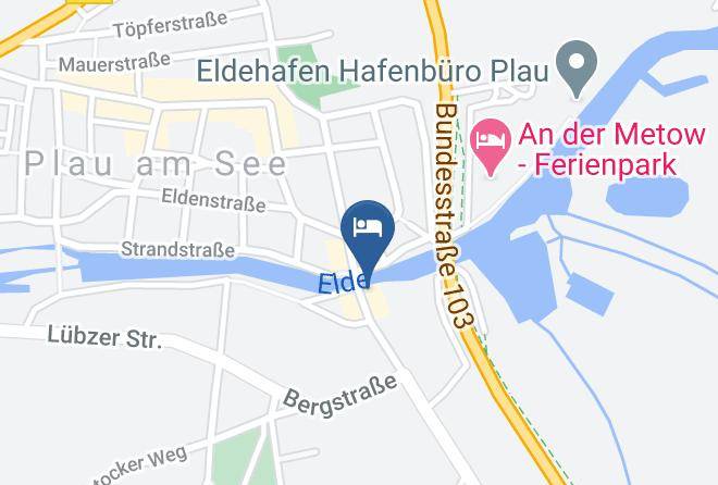 Hotel & Restaurant Fackelgarten Plau Am See Map