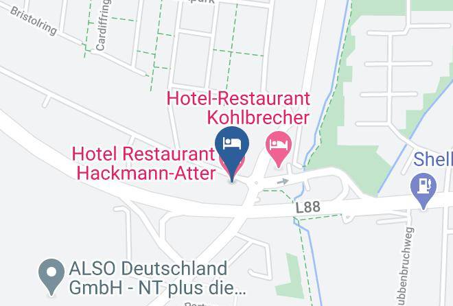 Osnabruck - Hotel Restaurant Hackmann Atter Maps