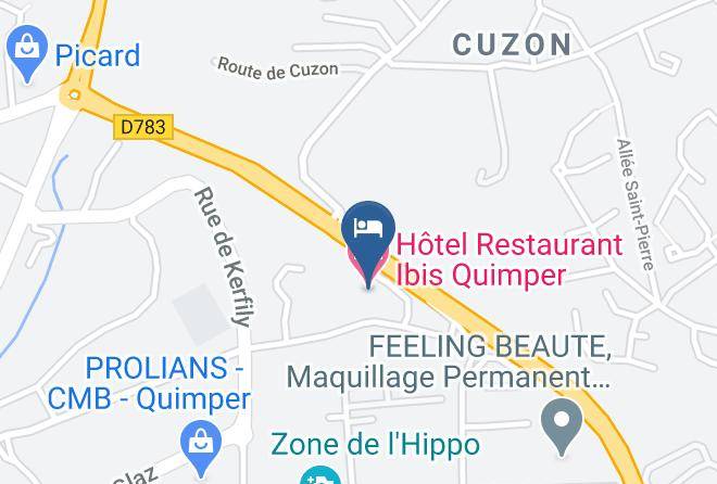 Finistere - Hotel Restaurant Ibis Quimper Maps
