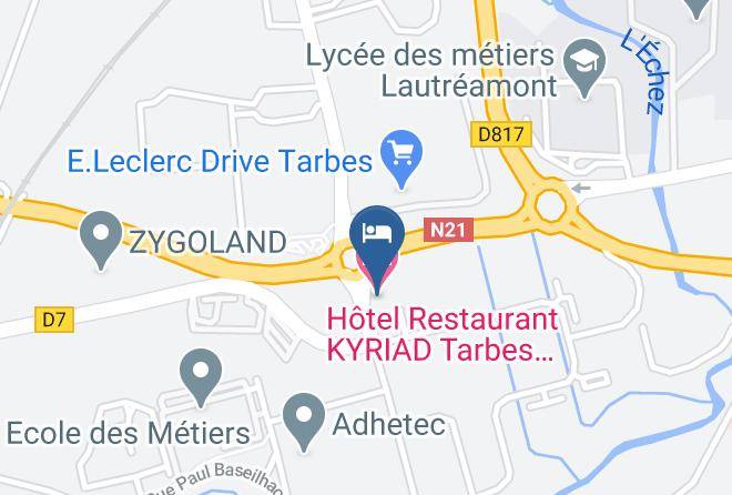 Hautes Pyrenees - Hotel Restaurant Kyriad Tarbes Bastillac Maps