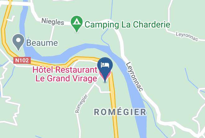 Ardeche - Hotel Restaurant Le Grand Virage Maps