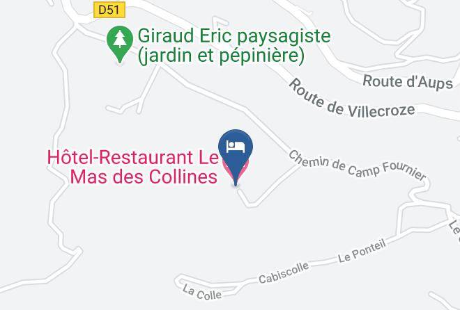 Var - Hotel Restaurant Le Mas Des Collines Maps