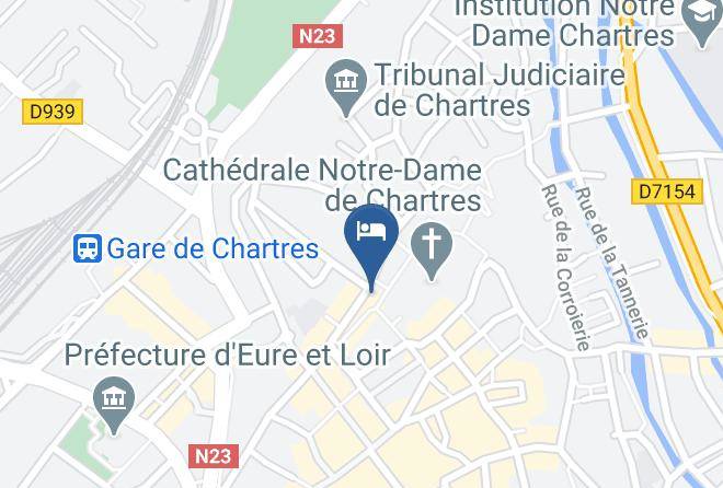 Eure Et Loir - Hotel Restaurant Le Parvis Parvis De La Cathedrale Chartres Maps
