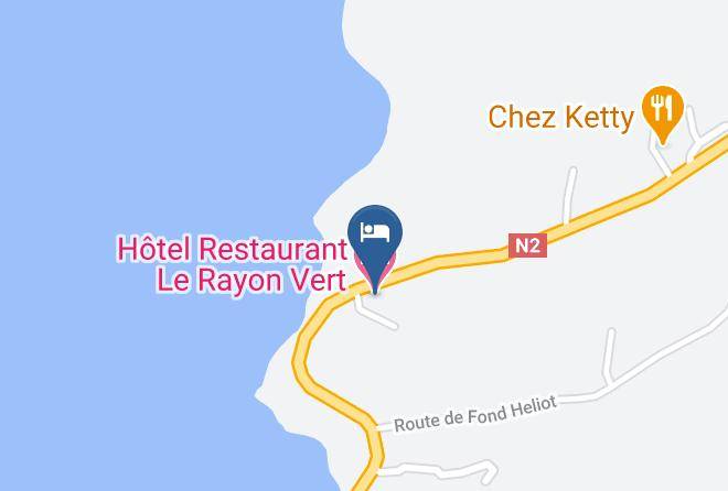 Deshaies - Hotel Restaurant Le Rayon Vert Maps