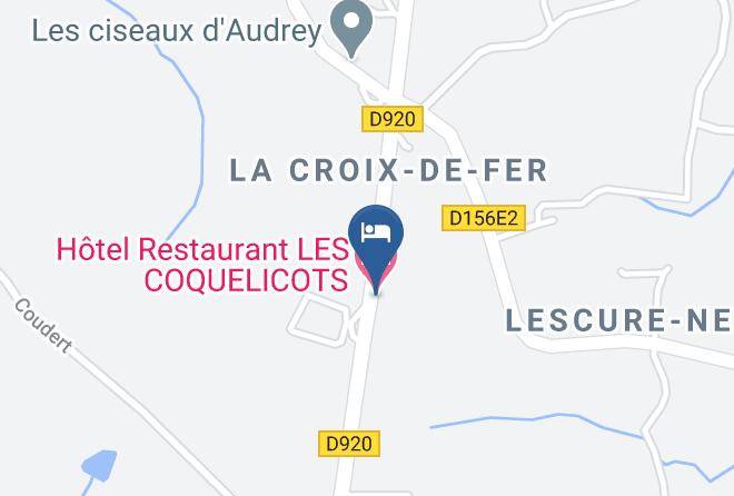 Correze - Hotel Restaurant Les Coquelicots Maps