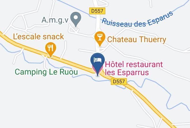 Hotel Restaurant Les Esparrus Map