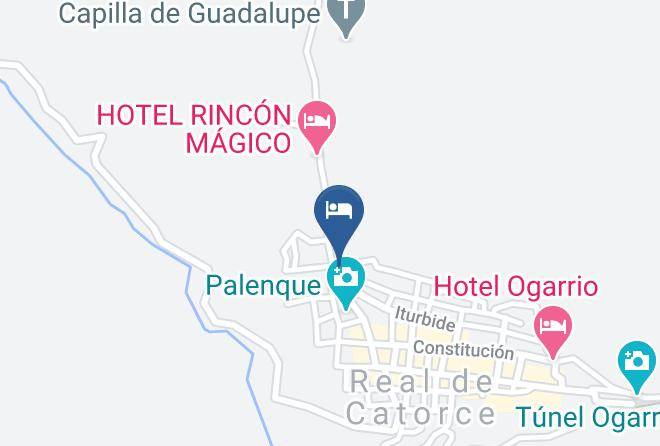 Hotel Restaurant Los Faroles Real De Catorce Map