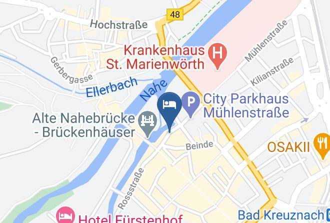 Bad Kreuznach - Hotel Restaurant Muhlentor Maps