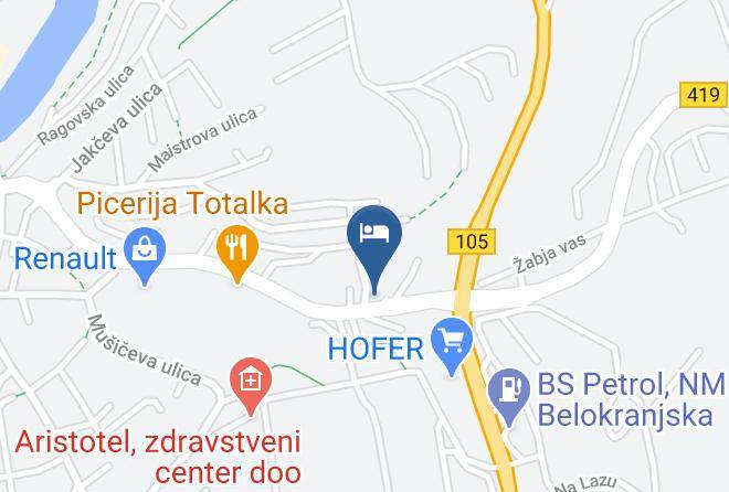 Novo Mesto - Hotel & Restaurant Pri Belokranjcu Maps