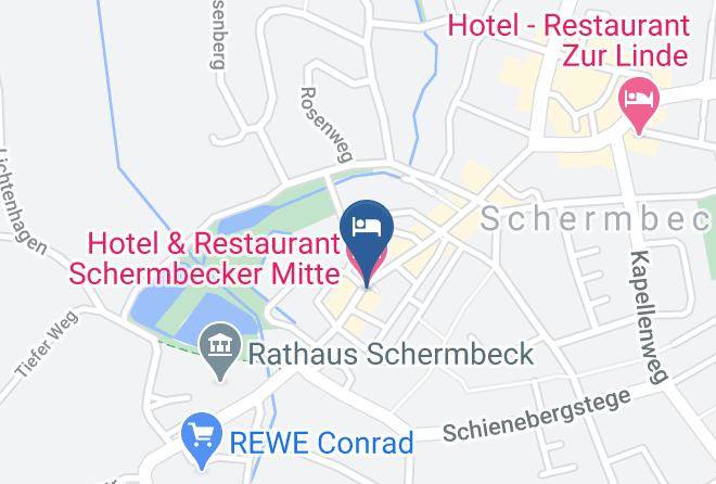 Hotel & Restaurant Schermbecker Mitte Carta Geografica - North Rhine Westphalia - Wesel